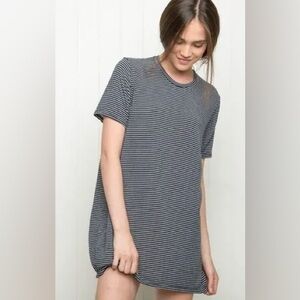 Brandy Melville t shirt dress, comfy striped gray mini dress, super soft